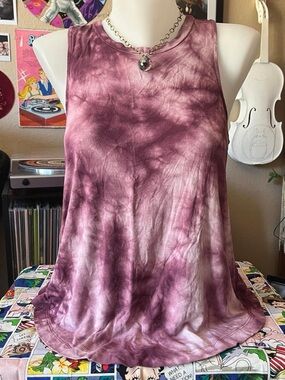 American Eagle Outfitters Mauve-Purple Tie-Dye Soft & Sexy Tank